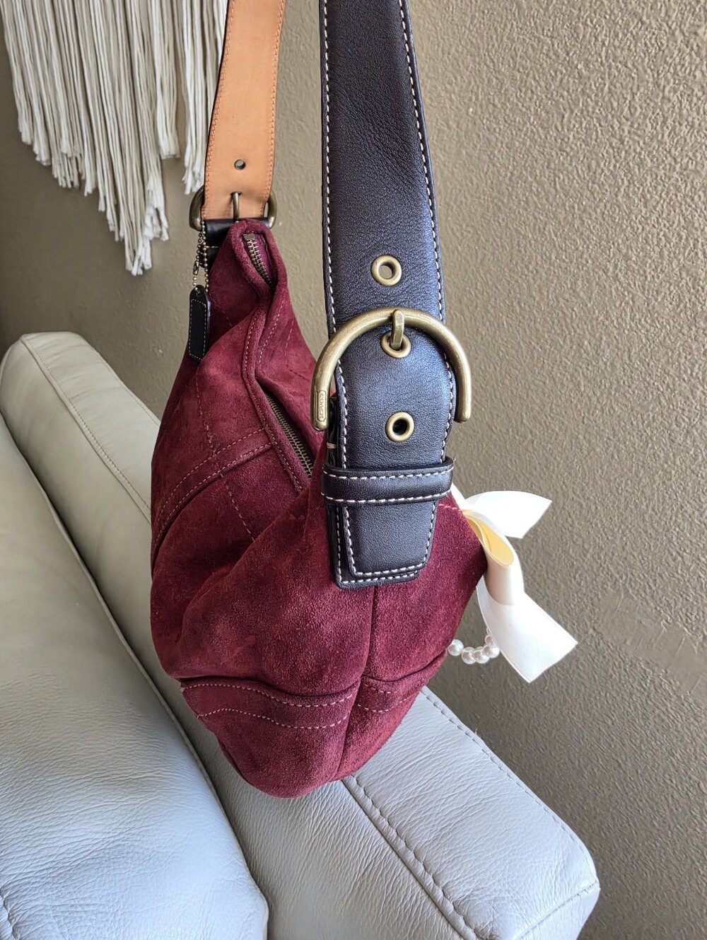 vintage Coach Soho Suede Crescent Hobo Bag - Picture 5 of 15
